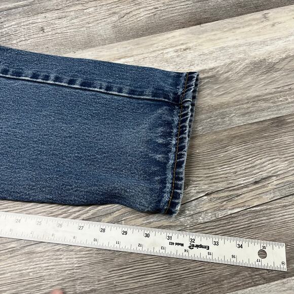 Levis 505 Mens 36x31 Regular Straight Fit Faded Distressed Denim Jeans Red‎ Tab - Picture 7 of 11